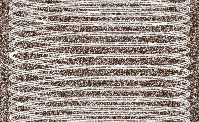 An abstract illustration of concentric loops on a textured background.